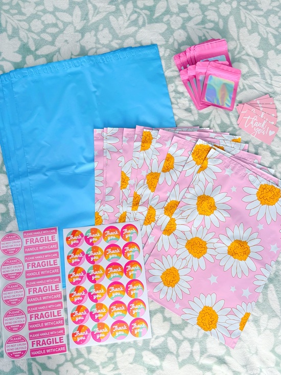 Other - Pink Sunflower Shipping Supplies Bundle 🌻💕